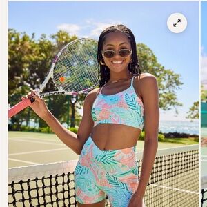 NWT Kenny Flowers Tropical Print Sports Bra, M